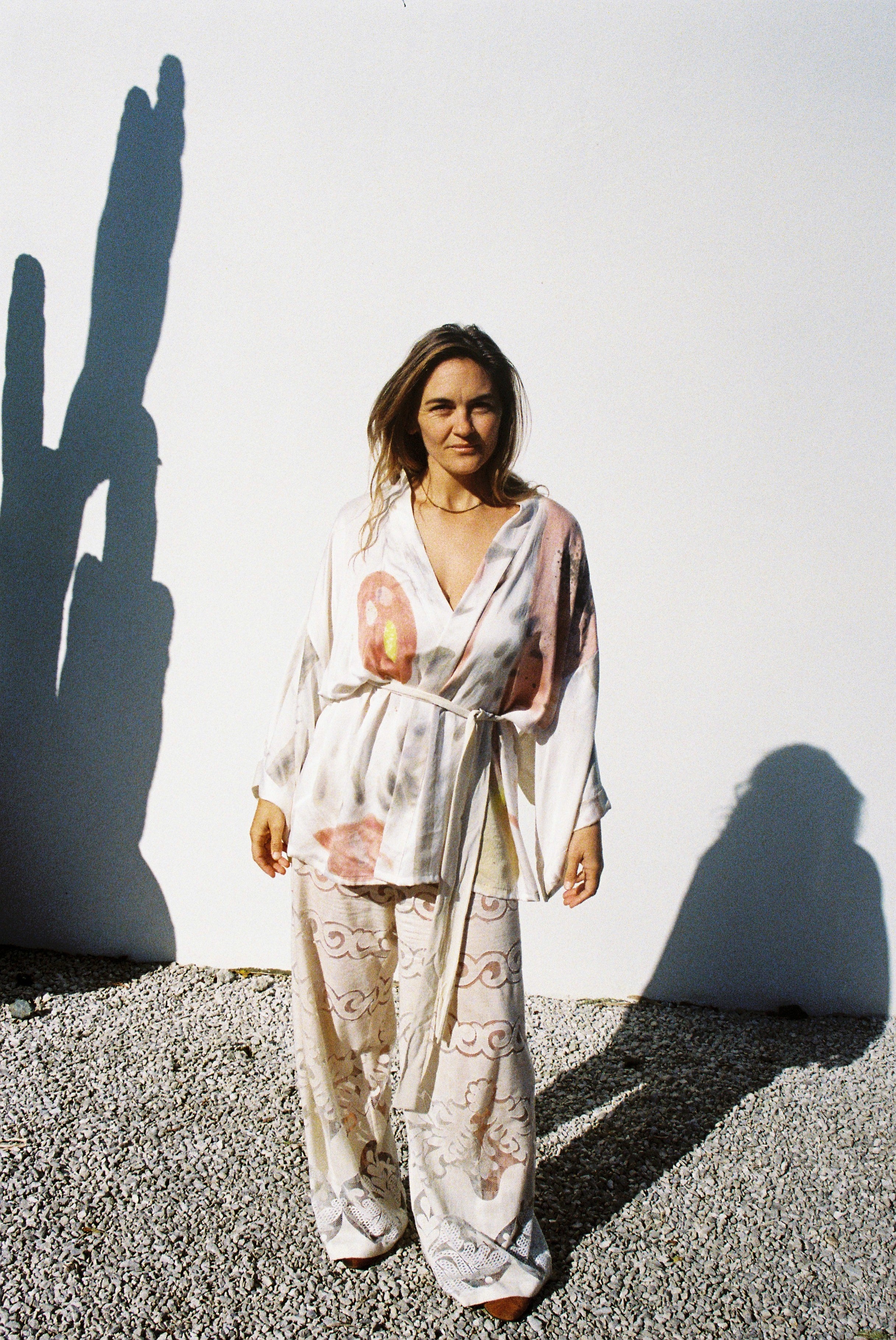 Wild & Indigo Bagru Kaftan in White