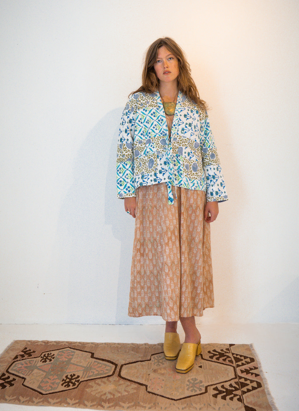 Wild & Indigo Kantha Jacket in Grape, Olive & Teal