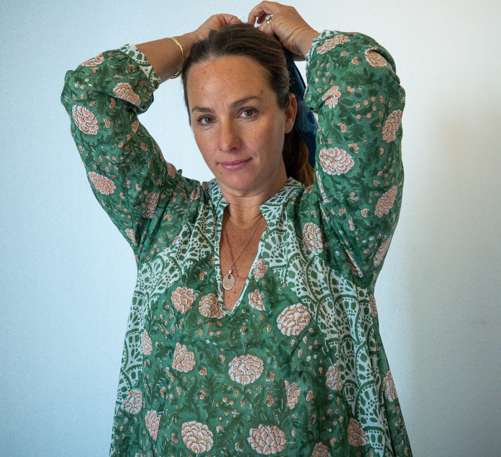Wild & Indigo Summer Dress in Emerald
