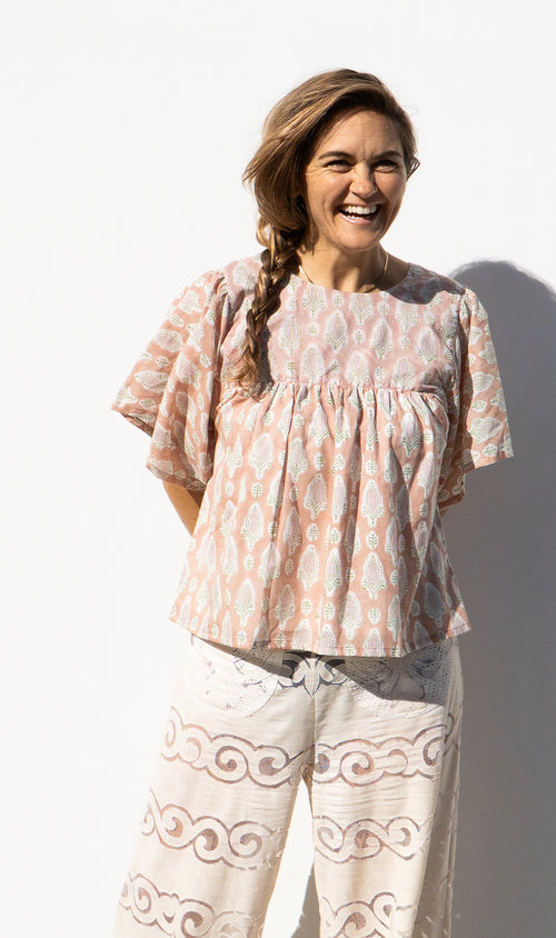 Wild & Indigo Bella Shirt in Nude