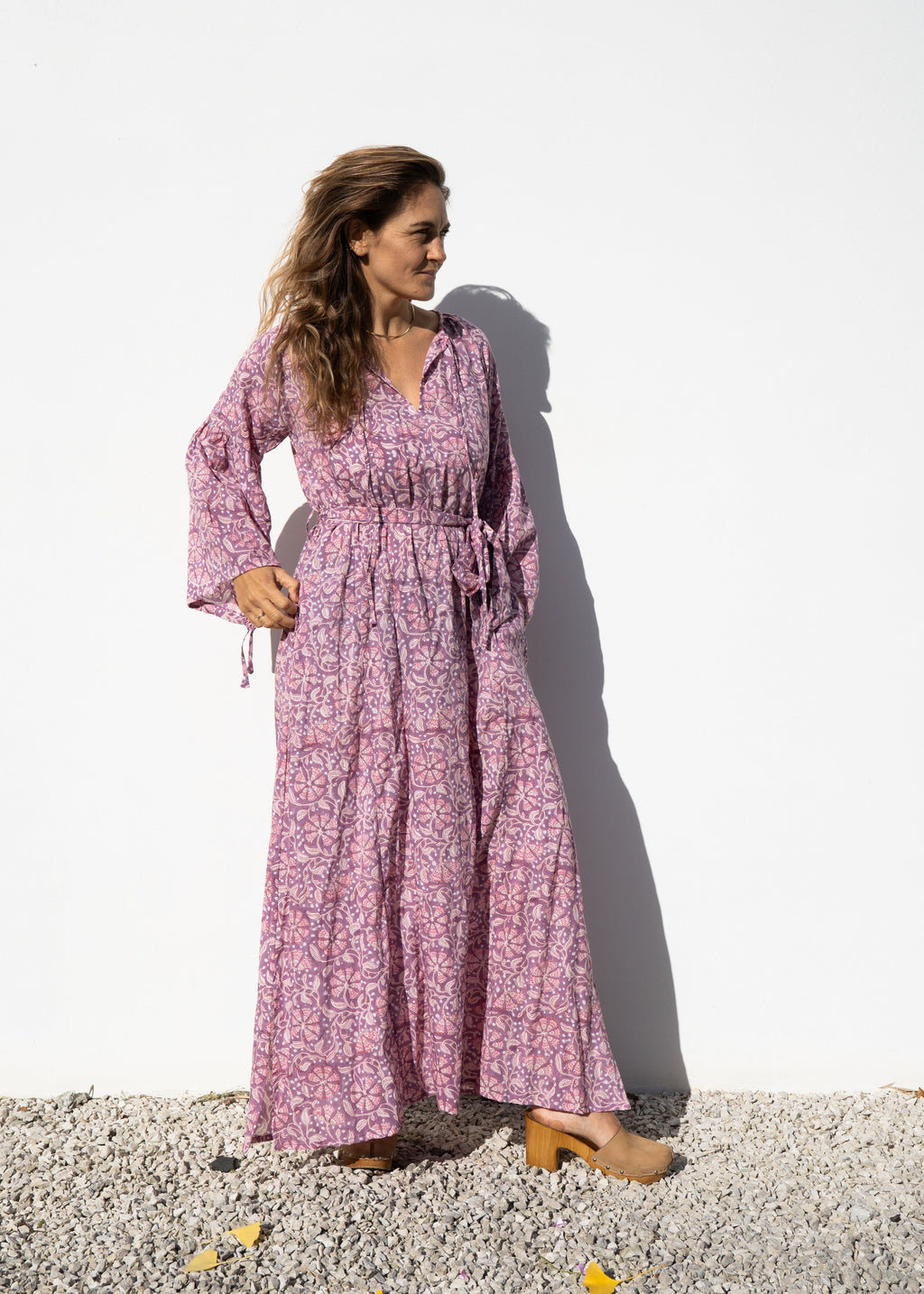 Wild & Indigo French Summer Dress in Orchid