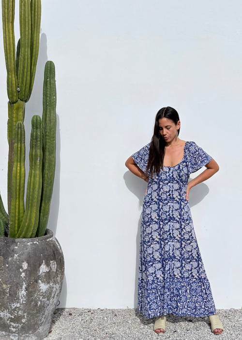 Wild & Indigo Ayla Dress in Deep Blue