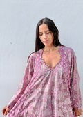 Wild & Indigo Day Dress with buttons in Orchid