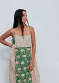 Wild & Indigo Indie Dress in Blush & Emerald