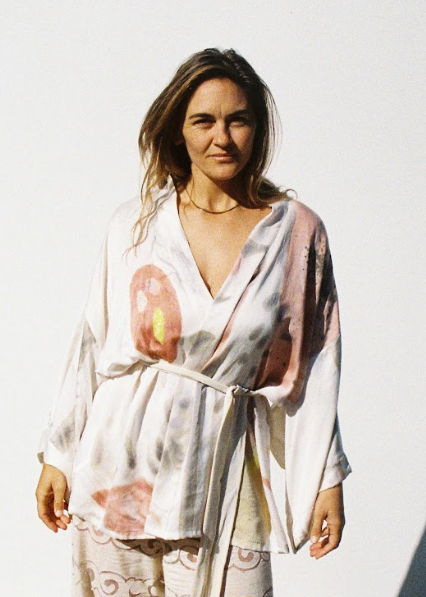 Wild & Indigo Bagru Kaftan in White