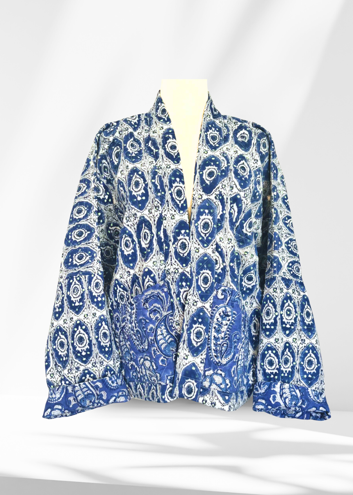 Wild & Indigo Quilted Jacket in Azure