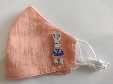 Organic Cotton Childrens Face Masks - Hand Dyed with Avocado